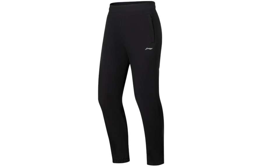 Li-Ning Li Ning Running Collection Knitted Sweatpants Women's Black Moderate Cuffed Pants