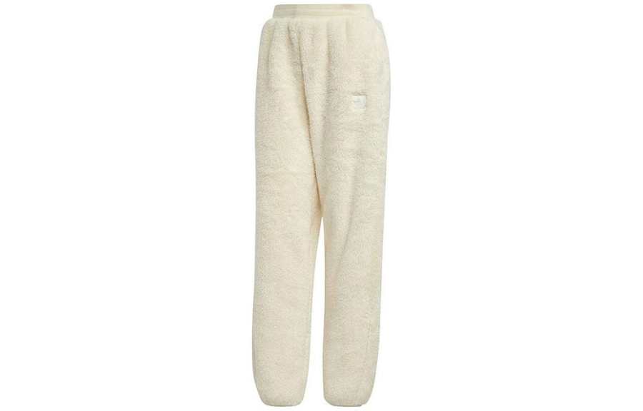 Adidas Originals Knitted Sweatpants Women's Ecru Moderate Cuffed Pants
