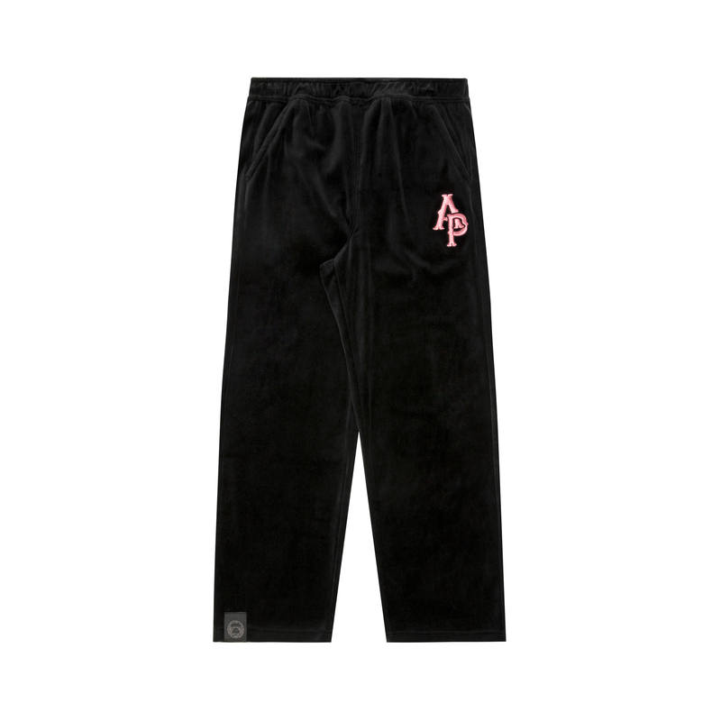 Aape Aape Logo Embroidered Velvet Track Pants