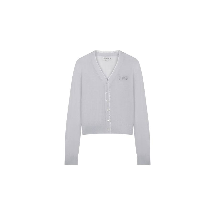 Teenie Weenie Knitwear Women's V Neck Moderate Cardigan