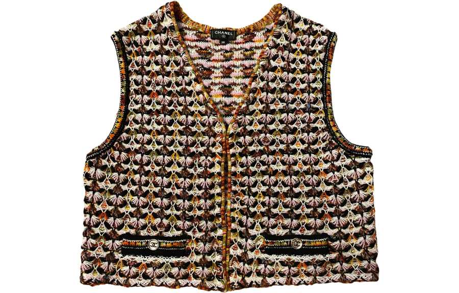 CHANEL Vests Women's Multicolor V Neck Moderate Other