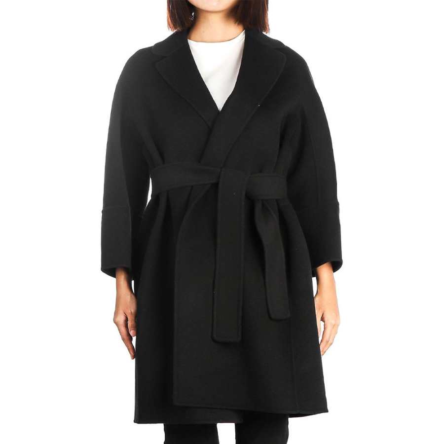 MaxMara MaxMara Coats Women's Black Lapel Moderate