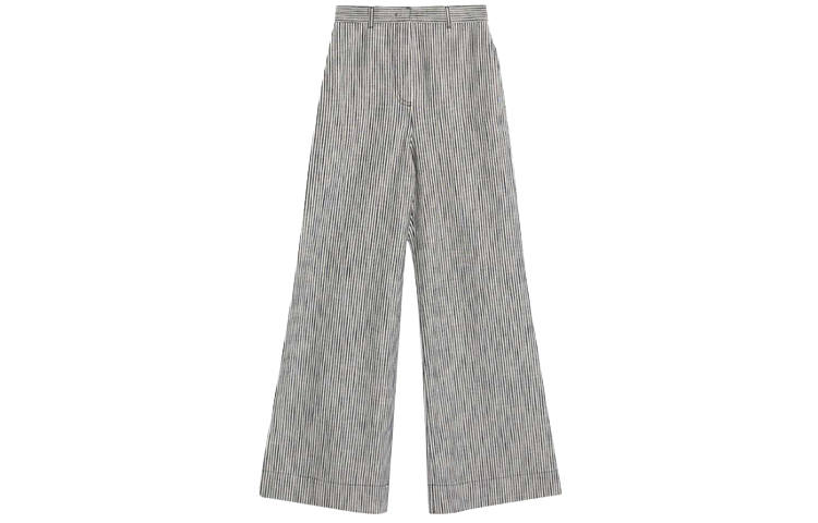 WEEKEND MaxMara Casual Pants Women's Marine Blue Moderate Wide Leg Pants