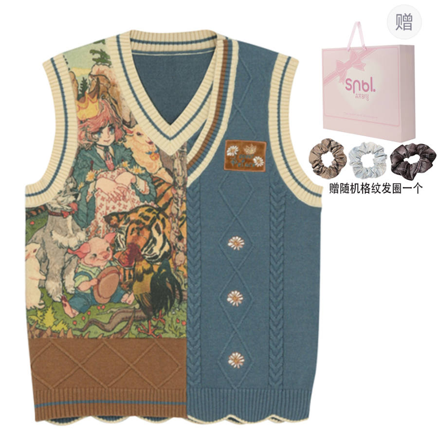 SNBL Vests Women's V Neck Moderate Knitted Fabric
