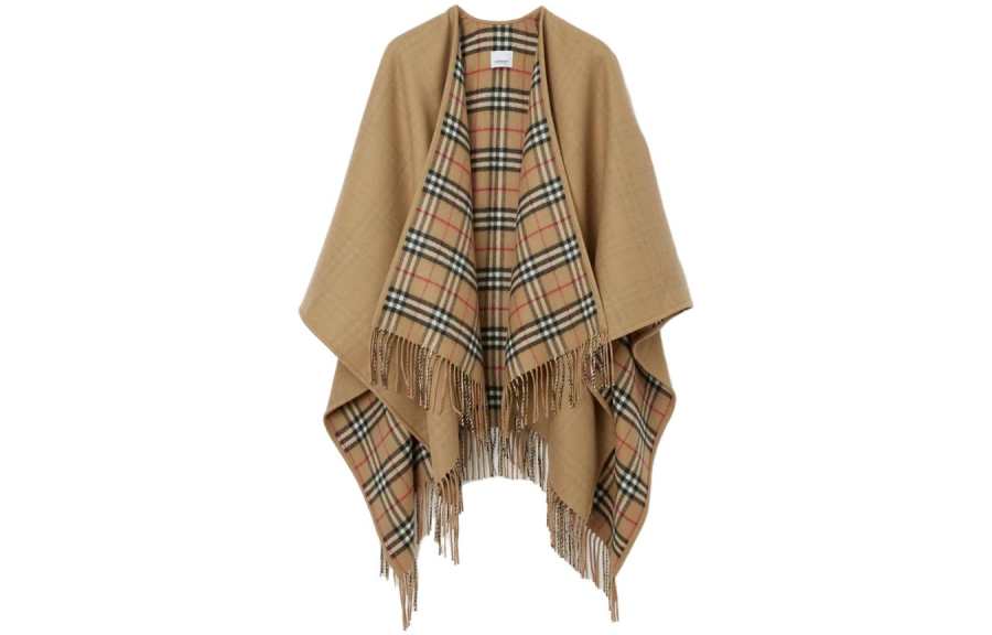 Burberry Burberry check-pattern reversible wool cape