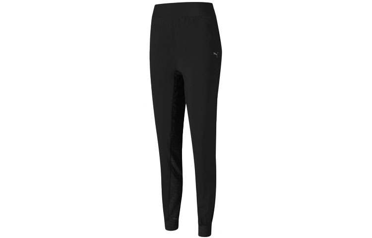 PUMA Overall Sports Collection Knitted Sweatpants Women's Black Moderate Cuffed Pants