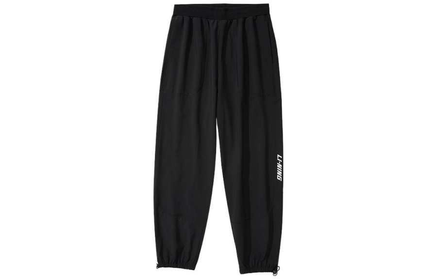Li-Ning Li Ning Sports Fashion Collection Knitted Sweatpants Women's Black Moderate Cuffed Pants