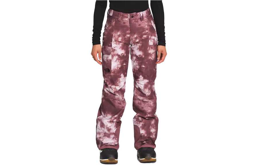THE NORTH FACE Knitted Sweatpants Women's White Purple Moderate Straight Fit Pants