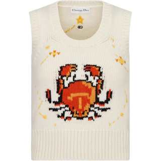 DIOR New Season Collection DIOR FW22 Qixi Festival Collection FW22 Vest Women's Ecru