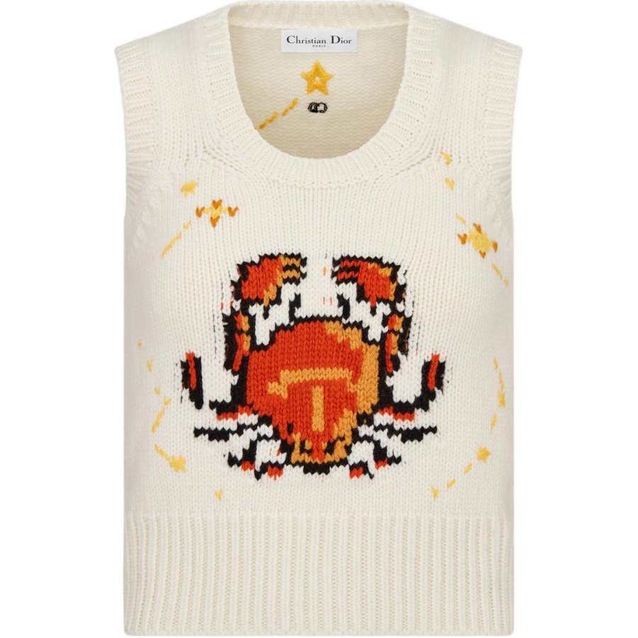 DIOR DIOR New Season Collection DIOR FW22 Qixi Festival Collection FW22 Vest Women's Ecru