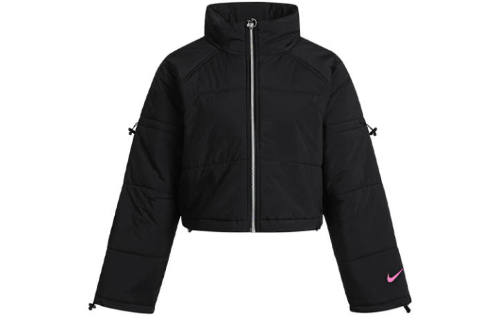 Nike Nike Puffer Jackets Women's Black Stand Collar Thickened Other
