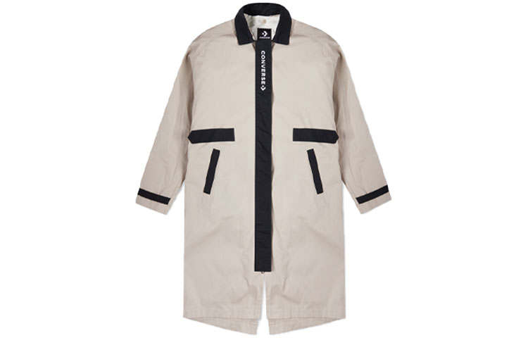Converse Converse Parka Coats Women's Beige Lapel Moderate