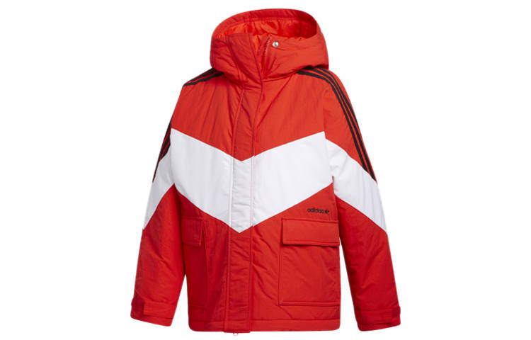 Adidas Originals Puffer Jackets Women's Red Hooded Moderate Other