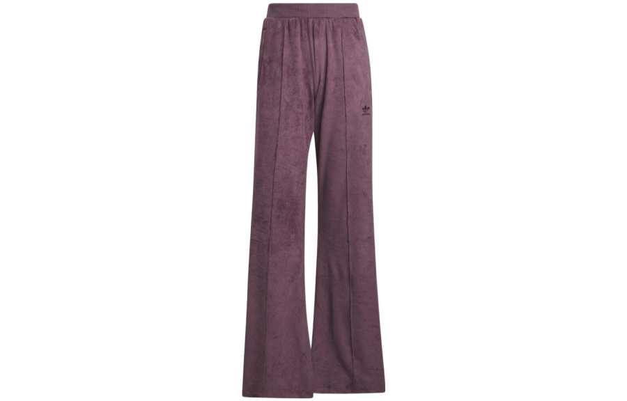 Adidas Adidas Knitted Sweatpants Women's Purple Moderate Straight Fit Pants