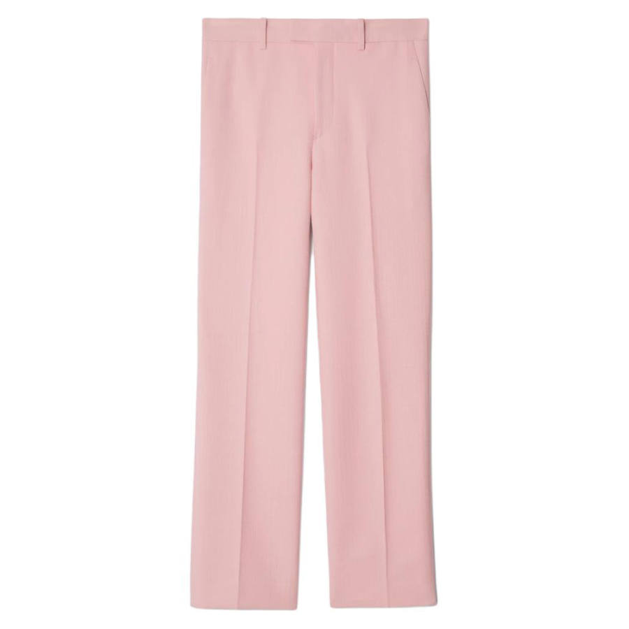 Burberry Wool Tailored Trousers Casual Pants Women's Pink