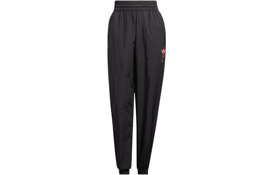 Adidas Originals Knitted Sweatpants Women's Black Moderate Cuffed Pants