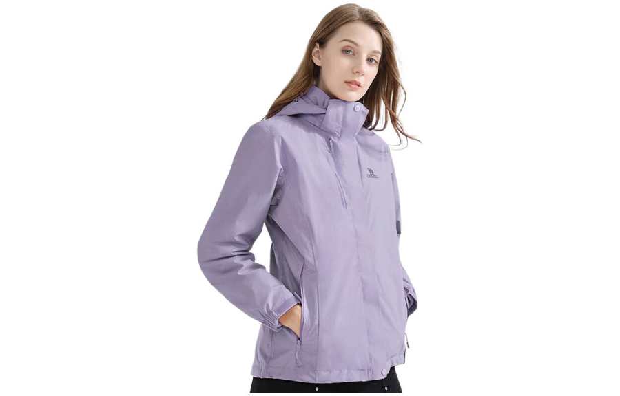 CAMEL Trench Coats Women's Hooded Moderate