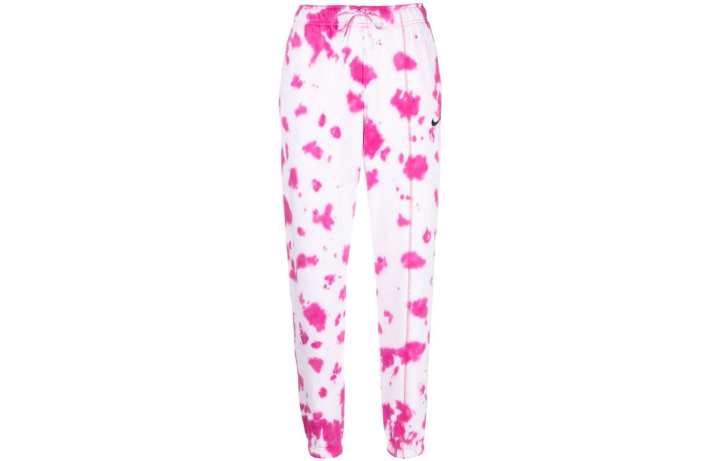 Nike Nike Women's Sportswear Essential Fleece Tie Dye Trousers Active Pink/Siren Red/Black