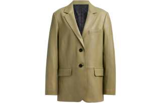 COACH SS24 Leather Jacket Women's Green