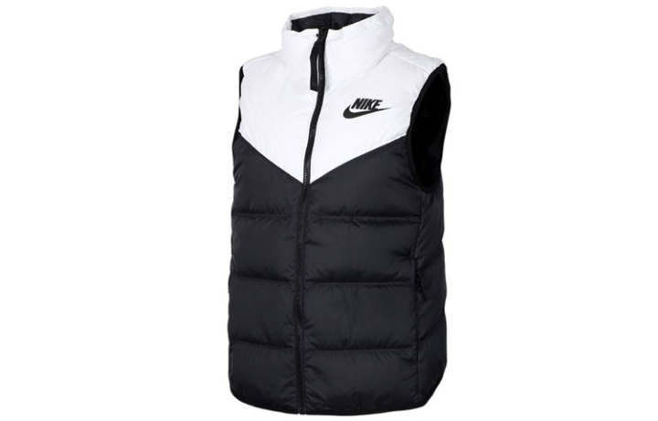 Nike Nike Down Vests Women's Black Stand Collar Moderate Urban Techwear