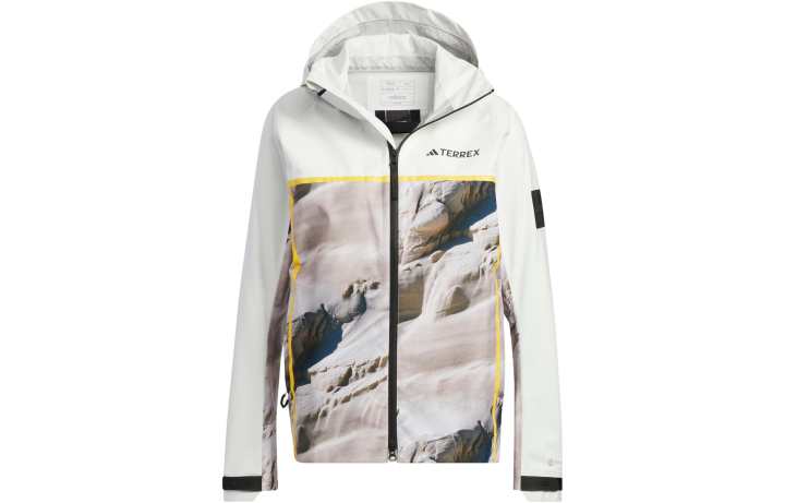 Adidas Adidas Waterproof And Windproof Windbreaker Jacket Women's Jade White