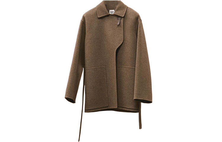 HERMES HERMES Velvet Jackets Women's Brown Lapel Moderate
