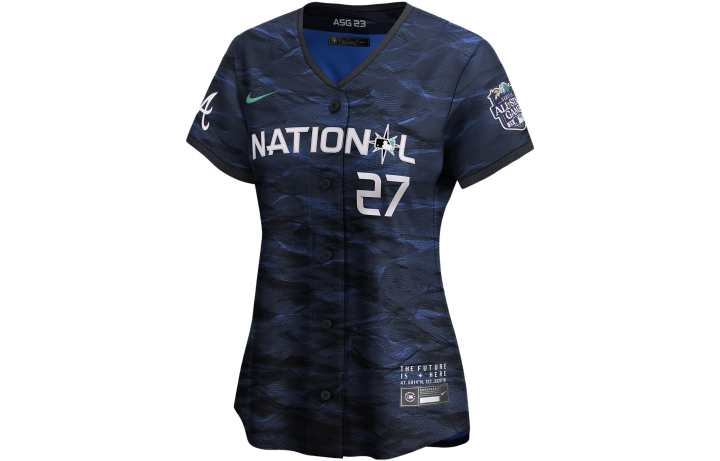 Nike Nike Baseball Jerseys Women's Blue Baseball Collar Moderate Straight Fit