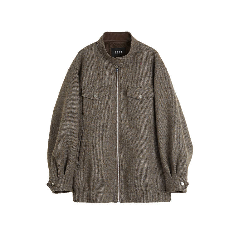 ELLE Cropped Coat Women's Dark Brown