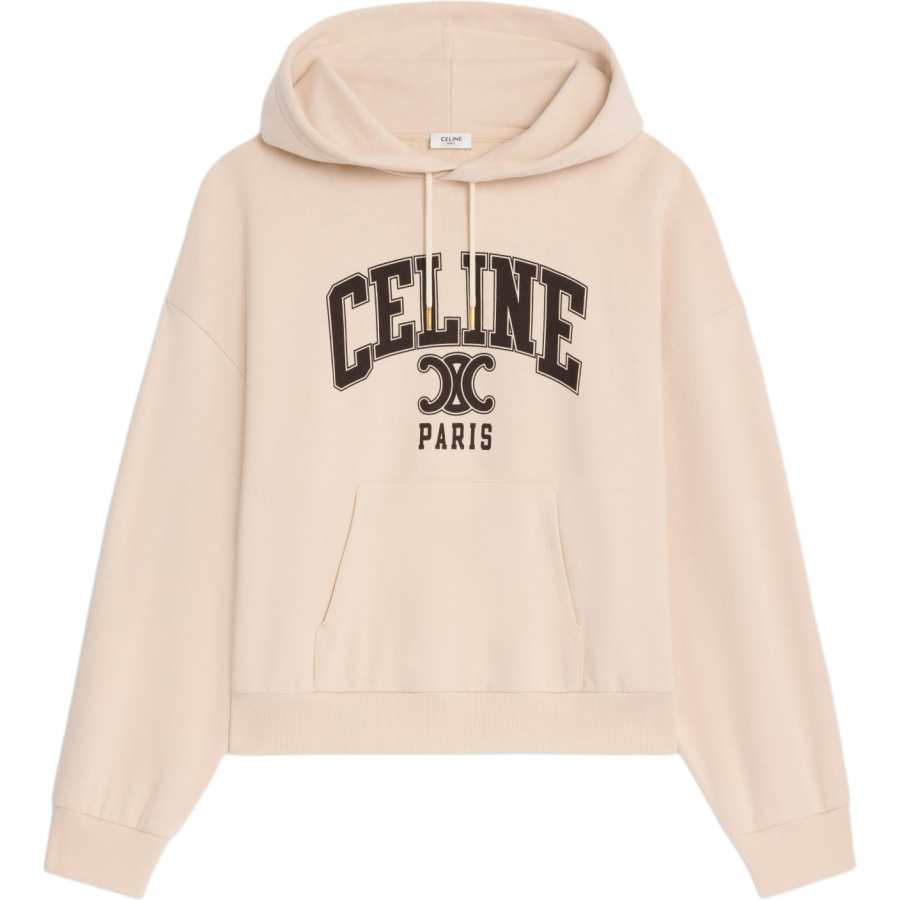 CELINE CELINE Logo Printed Drawstring Hoodie