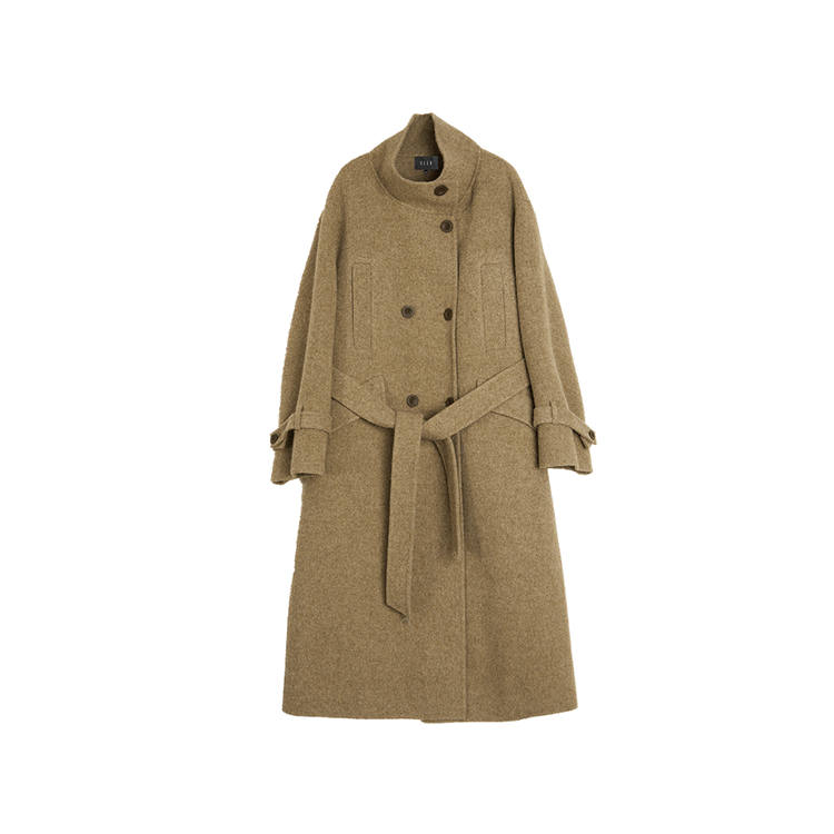 ELLE Coats Women's Coffee Stand Collar Thickened