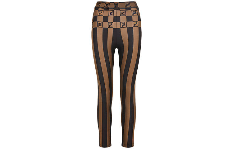 FENDI Leggings Women's Brown Black Moderate