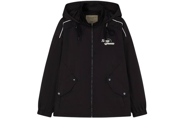 Teenie Weenie Cropped Coats Women's Black Hooded Moderate