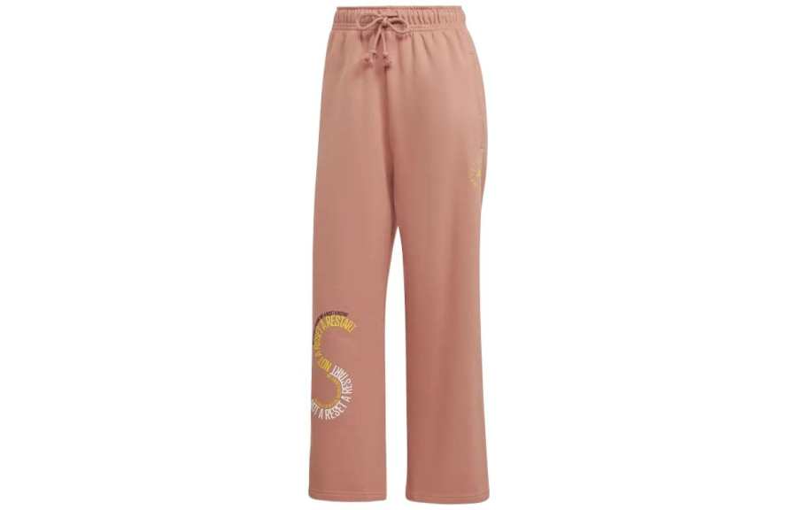Adidas Adidas X Stella McCartney Knitted Sweatpants Women's Pink Moderate Straight Fit Pants