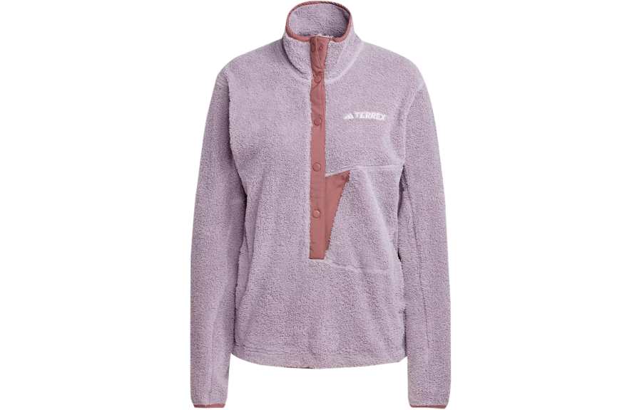 Adidas Adidas Terrex Xploric High Pile Fleece Pullover Velvet feel Coat Women's Purple