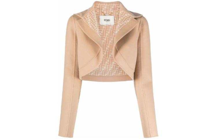FENDI Cropped Coat Women's Pink