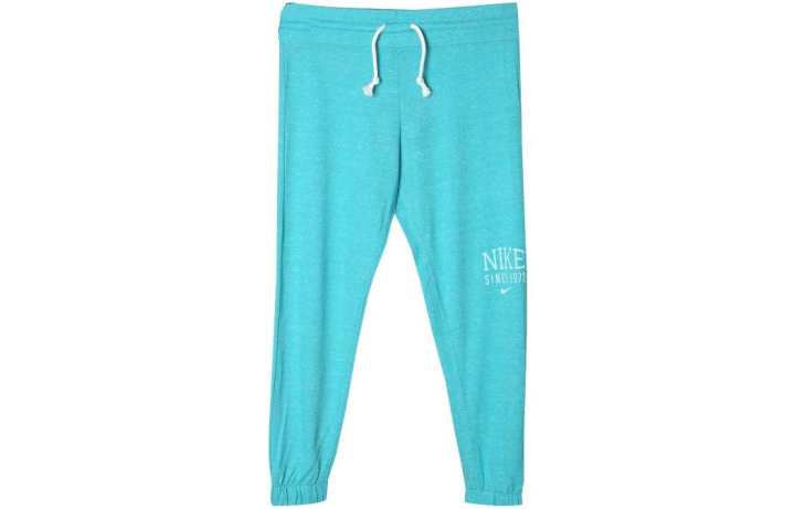 Nike Nike Knitted Sweatpants Women's Lake Blue Thin Slim Fit Pants