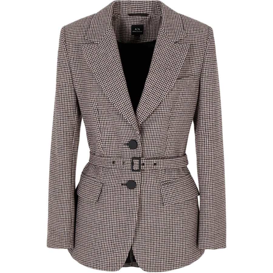 ARMANI EXCHANGE SS24 Business Suit Coat Women's Beige Yellow