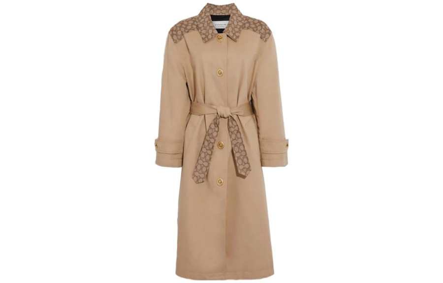 COACH FW23 Trench Coat Women's Brown