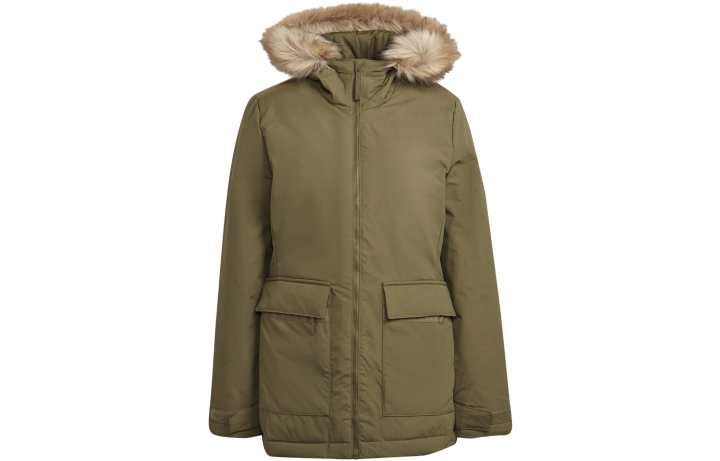 Adidas Adidas faux-fur trimmed-hood jacket
