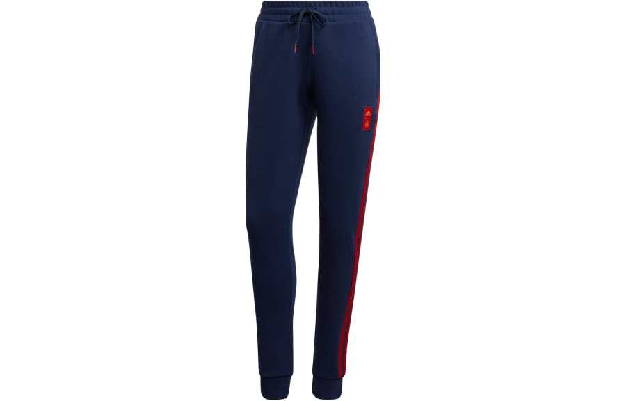 Adidas Adidas Knitted Sweatpants Women's Blue Moderate Cuffed Pants
