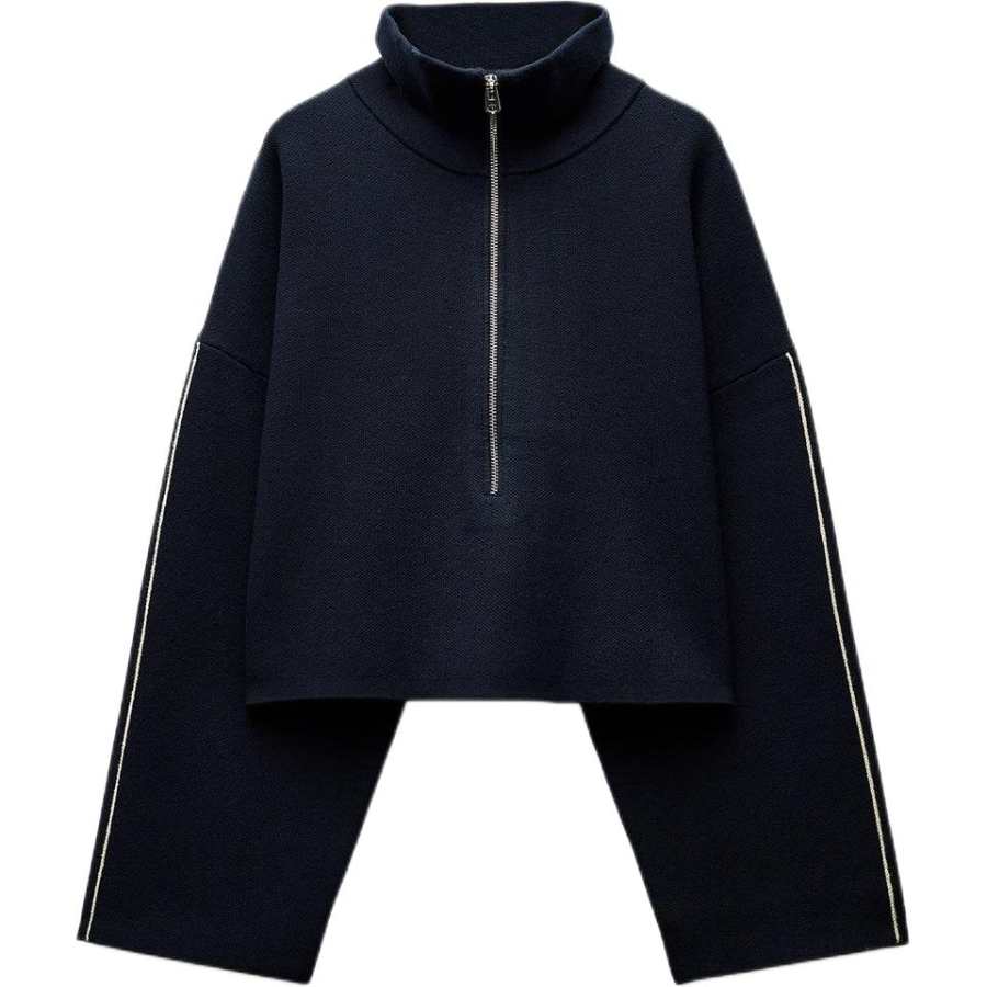 ZARA Sweatshirt Women's Sea Blue