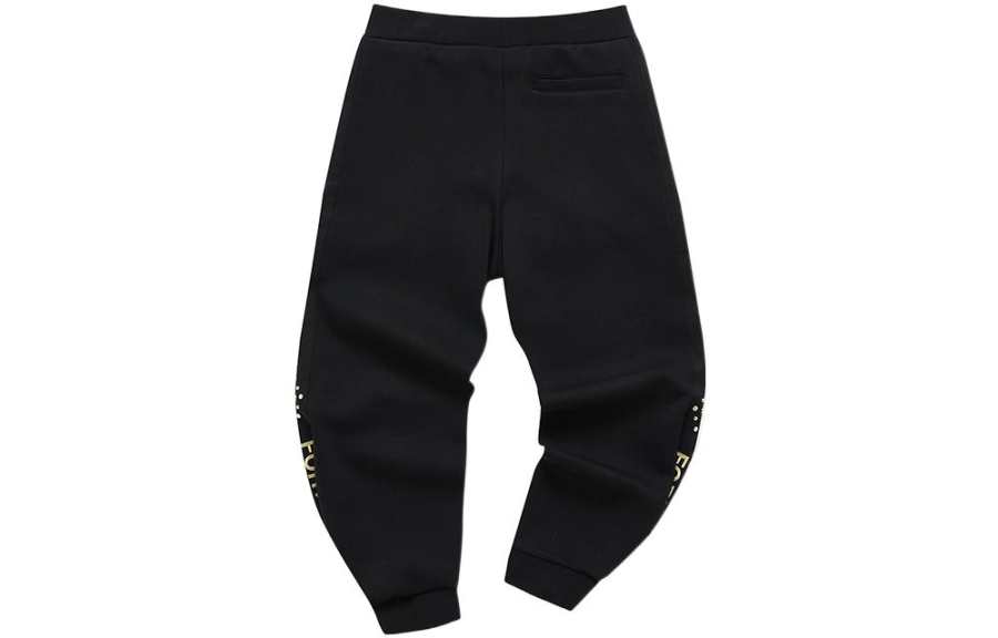 FILA Knitted Sweatpants Women's Black Moderate Cuffed Pants
