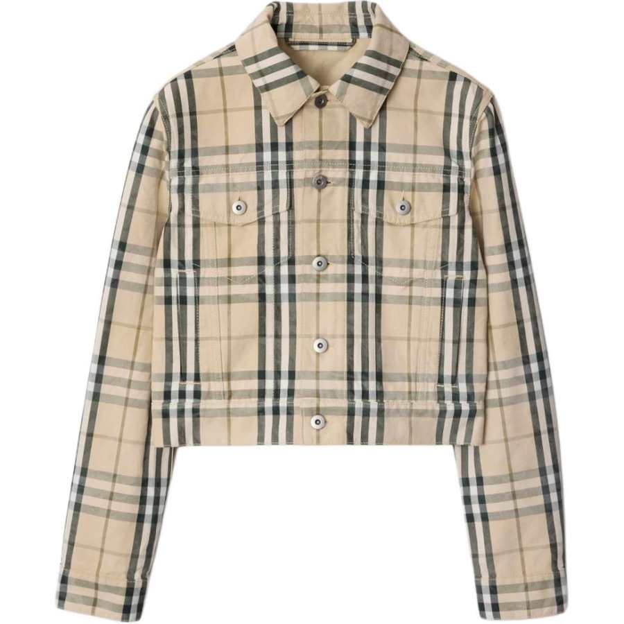 Burberry Burberry Checked Buttoned Long-Sleeved Jacket