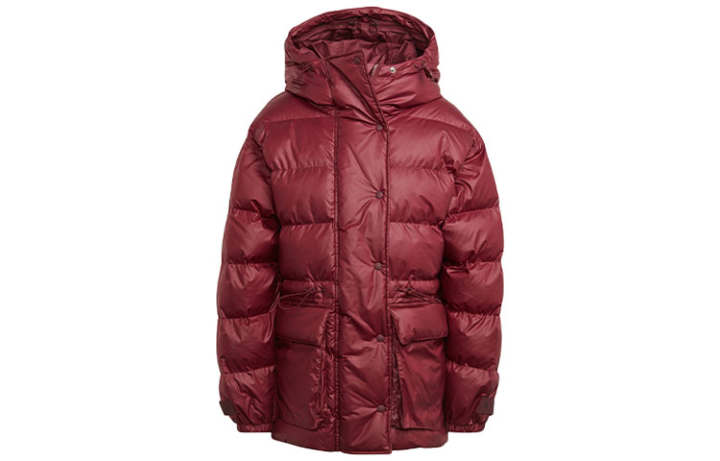 Adidas Adidas X Stella McCartney Puffer Jackets Women's Dark Reddish Purple Hooded Thickened Detachable