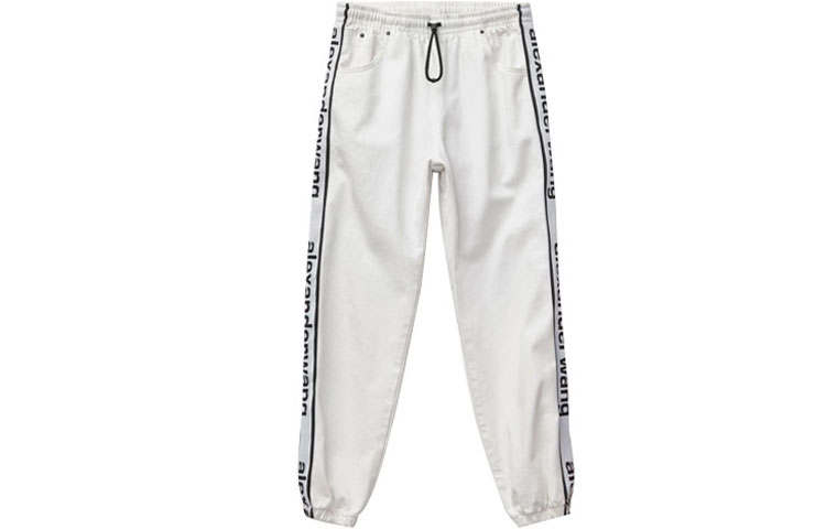 Alexander Wang Knitted Sweatpants Women's White Moderate Cargo Pants