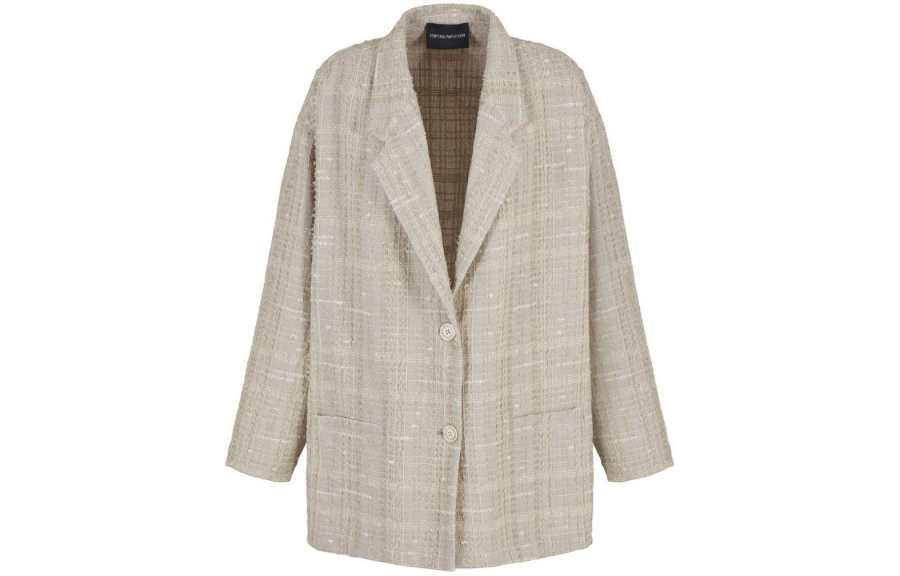 EMPORIO ARMANI Drop Shoulder Single Breasted Blazer