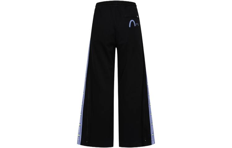 EVISU Casual Pants Women's Black Moderate Wide Leg Pants