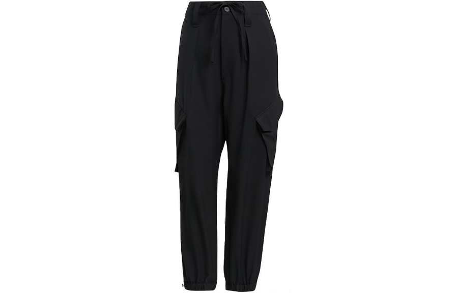 Y-3 Y 3 Casual Pants Women's Black Moderate Cuffed Pants