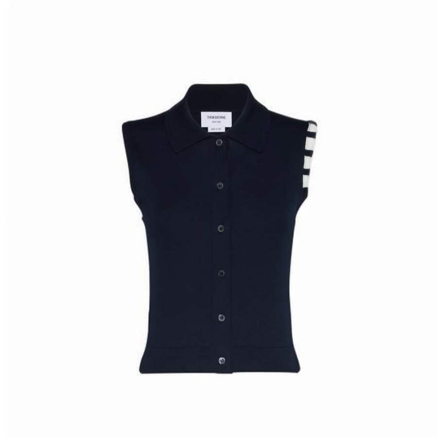THOM BROWNE THOM BROWNE 4 Bar Cropped Vest
