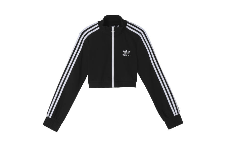 Adidas Originals Hot Girl Collection Cropped Coats Women's Black Stand Collar Moderate